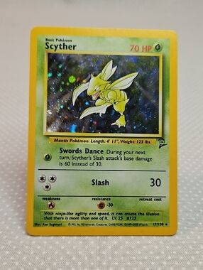2000 Pokemon Scyther 17/130 Base Set 2 Holo. (BS2)